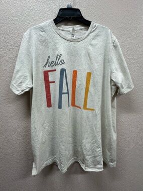 Hello Fall Short Sleeve Tee - Cream